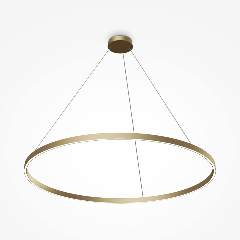Подвесной светильник 120*120*127,5 см, LED, 81W, 2600К-3500К, Maytoni Rim MOD058PL-L65BSK латунный
