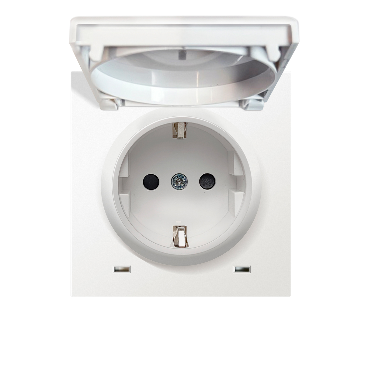 Donel R98 матовый белый накладка для розетки Schuko с заземлением, с  крышкой, 16A 250 В~, серия DA DA45433 - купить в интернет-магазине по  низким ценам