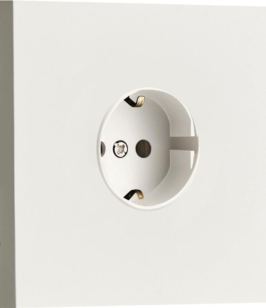 Donel N96  Розетка Schuko с заземлением, со шторками 16A 250 В~ , Белый, серия DT, DT188WH