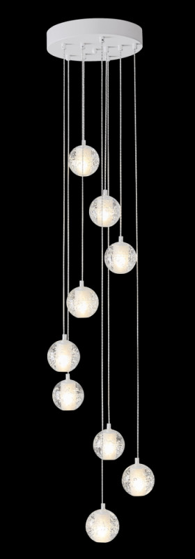 Светильник подвесной 30 см, Crystal Lux GASPAR SP9 D300 WHITE Белый