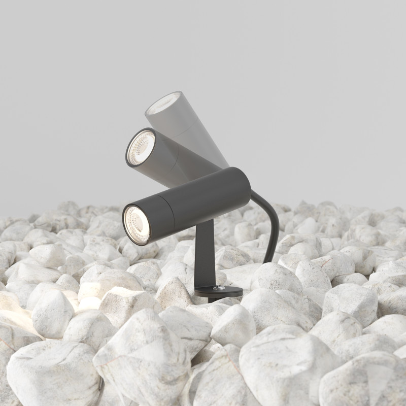 Ландшафтный светильник  2,6*0*8*7,3 см, LED 2W, 3000К, Графит Maytoni Bern O050FL-L2GF3K