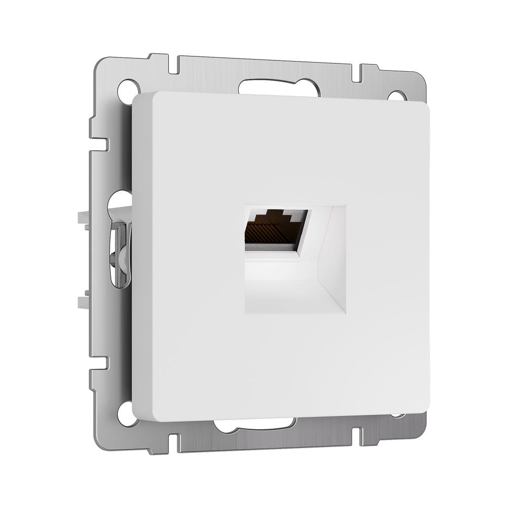 W5120001 Розетка Ethernet RJ-45 cat. 6A экранированная, белый матовый Werkel, 4690389213489