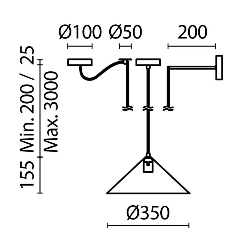 Подвесной светильник  35*0*15,5*38 см, E27 1 40W, К, Белый Maytoni Basic colors MOD167PL-01W