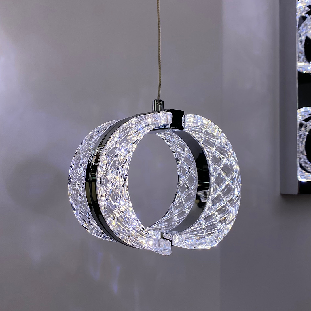Бра 15*15*38 см, 1 LED*8W, 4000 К, Odeon Light Mirage, хром 5029/8WL