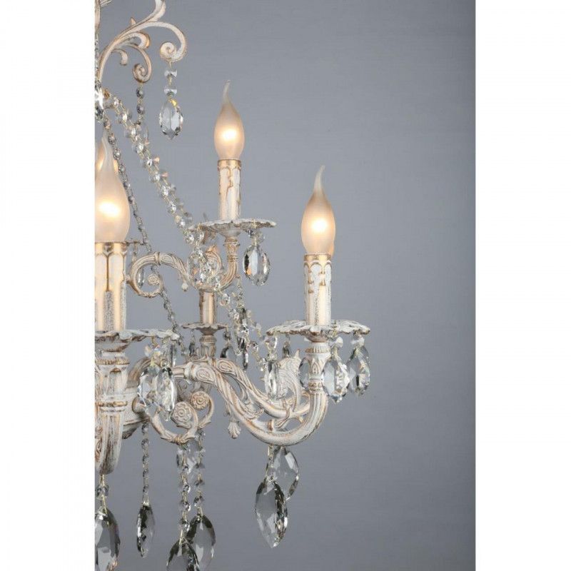 Подвесная люстра 76*95-125 см, 12*E14, 60W, Omnilux Omnilux 790 OML-79003-12, белый