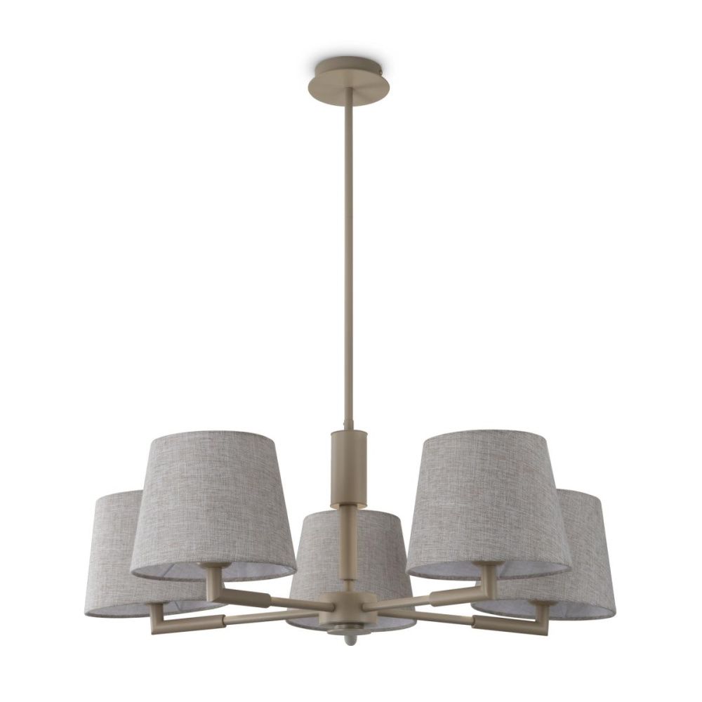 Люстра на штанге 76 см, Freya Butler FR2057PL-05BG, бежевый