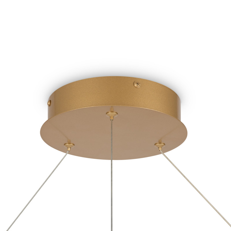 Подвесной светильник 120*120*127,5 см, LED, 81W, 2600К-3500К, Maytoni Rim MOD058PL-L65BSK латунный