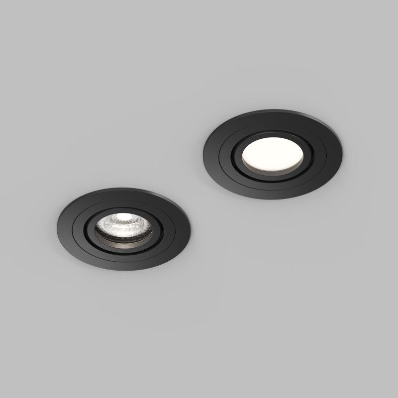 Точечный светильник влагозащищенный 9.2 см, GU10, Denkirs Hydro DK2110-BK, черный