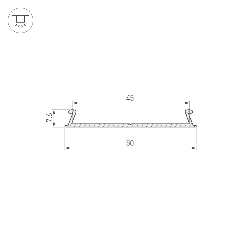Экран Arlight 016990 200*5*0,65 см. Цена указана за 2 метра. Продается кратно 2 метрам.