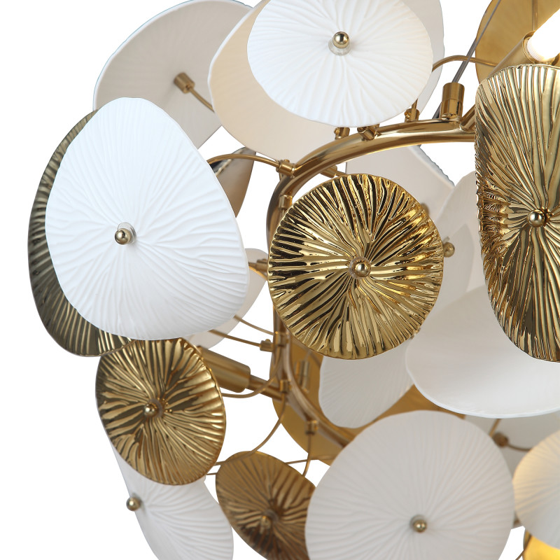 Светильник подвесной DAHLIA 10*G9 LED*5W 4000K ST LUCE SL1518.303.10 латунь