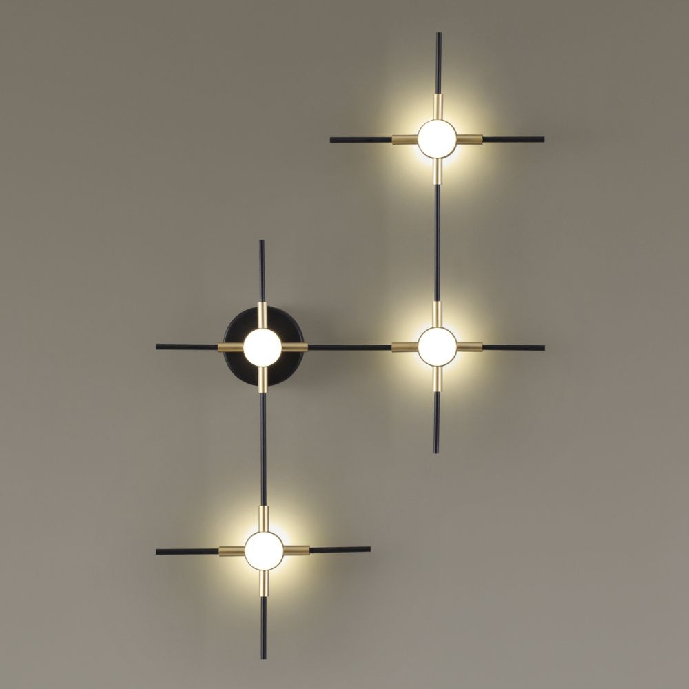 Бра 39*60 см, 14W, 4000K Odeon Light Costella 3906/14WL, черный-золото