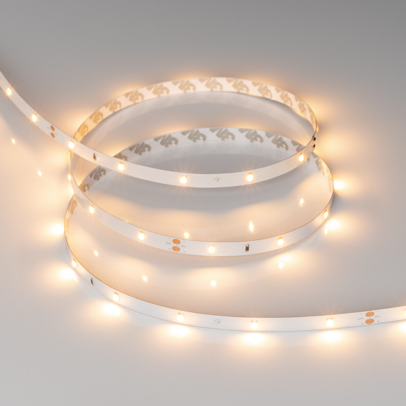 Лента RT-A30-8mm 24V Warm2700 (2.9 W/m, IP20, 2835, 5m) (Arlight, 2.9 Вт/м, IP20) 019919(2). Цена указана за 5 метров. Продается кратно 5 метрам.
