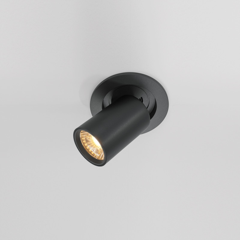 Встраиваемый светильник 9,5*9,8 см, LED*10W, 3000 К, Hidden DL045-01-10W3K-B Maytoni Downlight, Черный