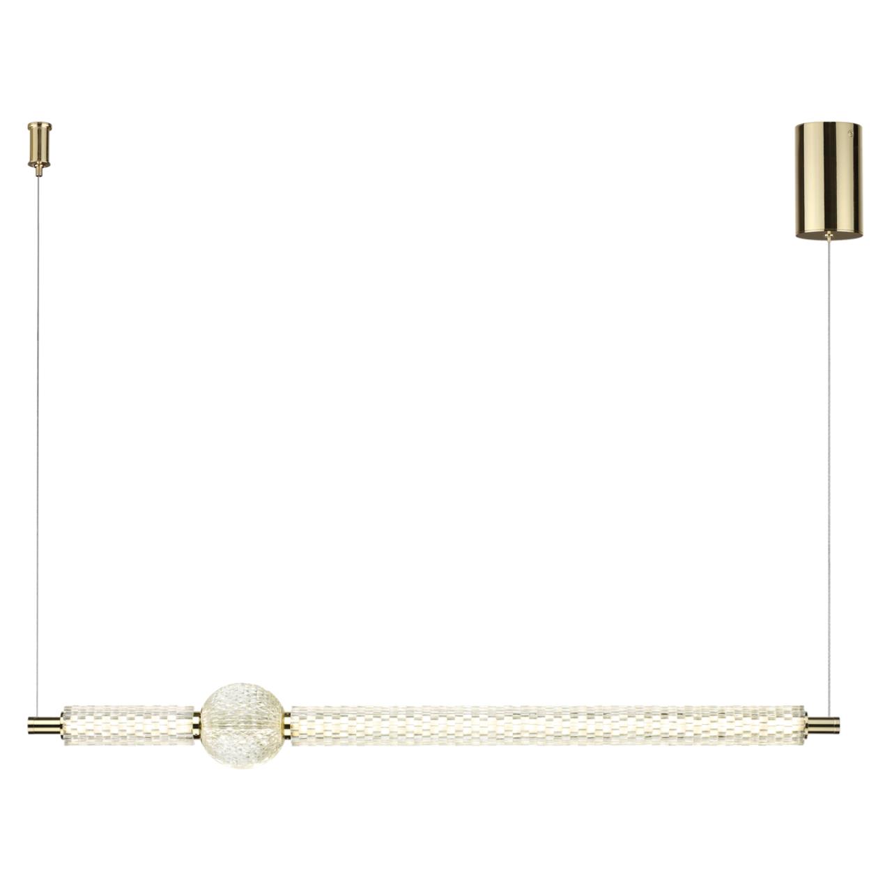Подвес 99,8*99,8*150 см, 1 LED*28W, 4000 К, Odeon Light Crystal, золотой 5008/28L