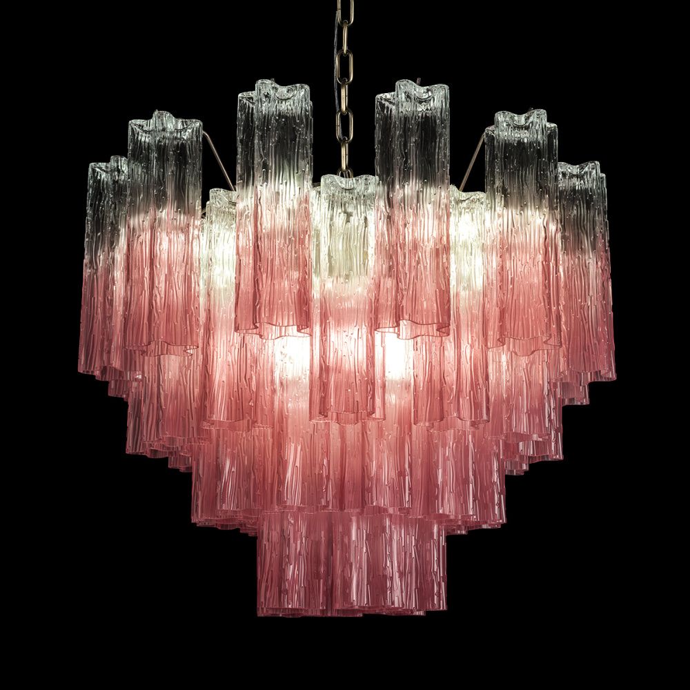 Подвесная люстра 60 см, Loft IT Murano 10580/600 Clear pink, бронза