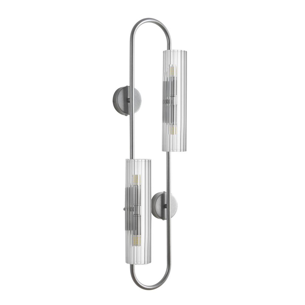 Бра 20*10*-76,5 см, 4*G9*20W, Lumion TORONTO 8258/4W, серебро, прозрачный