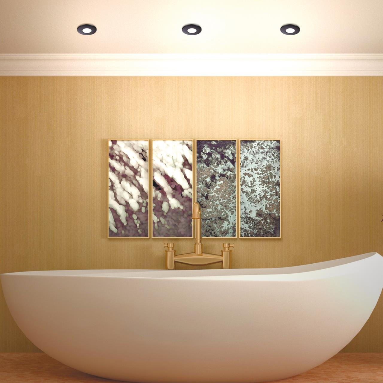 Встраиваемый светодиодный светильник Novotech Regen 358638, 8W LED, 3000-5000K, черный