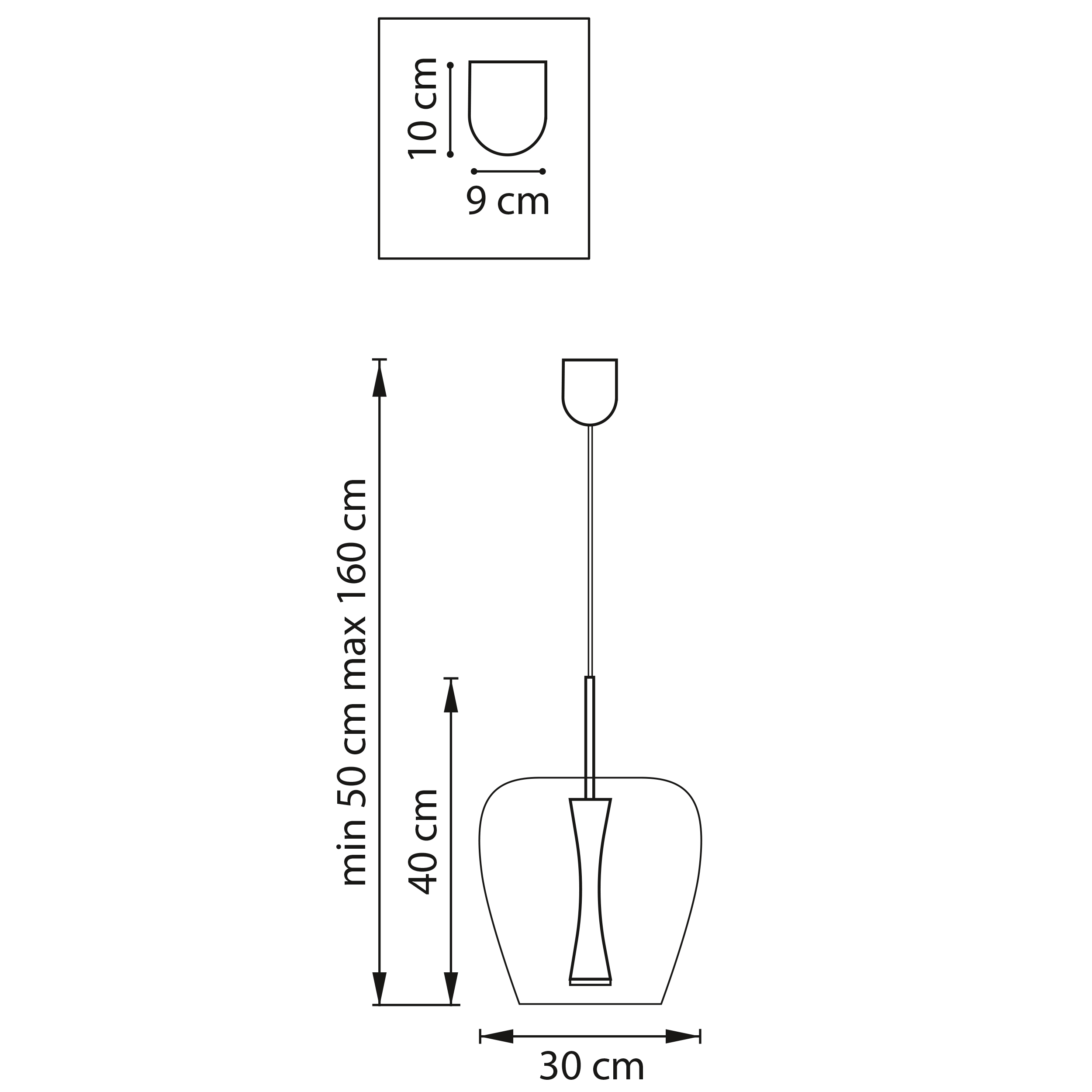 Подвес 30*50/160 см, 10W 3000K Lightstar Cupola 804207 Серебро