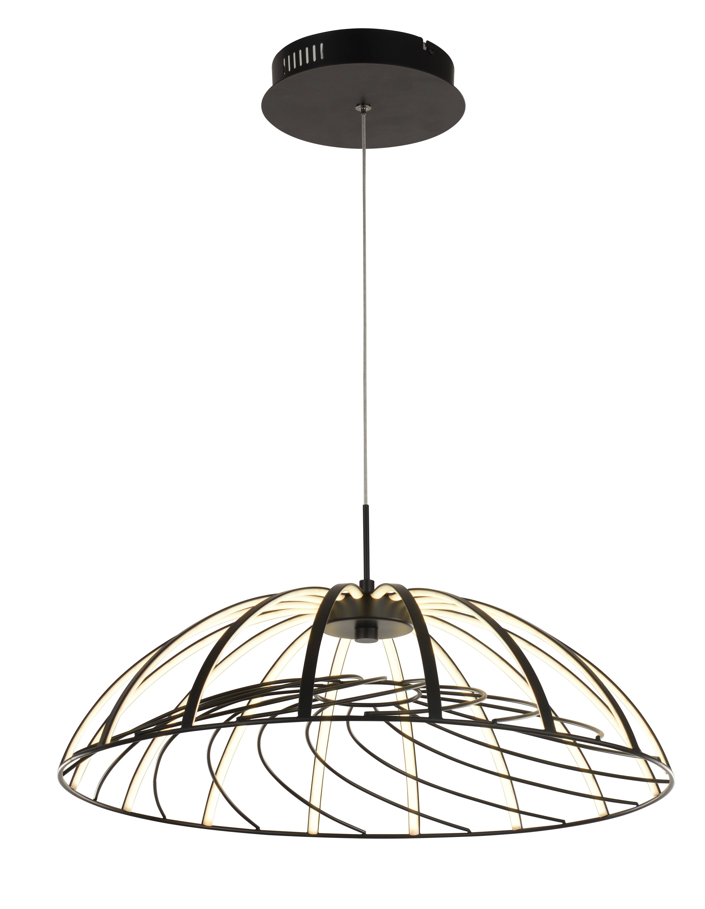 Люстра 600*1000, LED, 42W 4000K NewRgy LED 7572-1PS BLACK, Черный