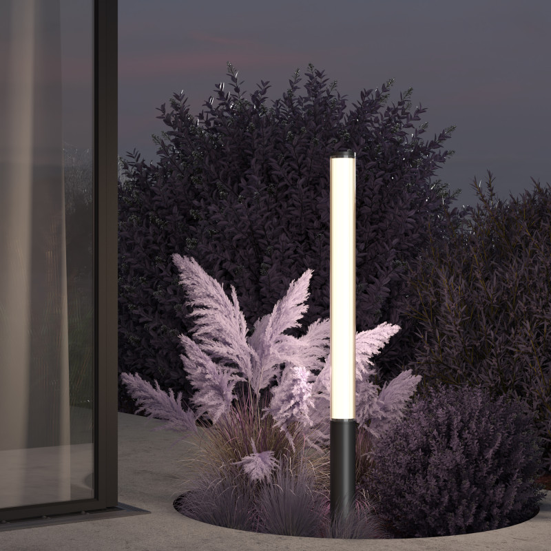 Садово-парковый светильник 15,5*153 см, LED 70W 3000K Maytoni Outdoor Ster O467FL-L70B3K черный