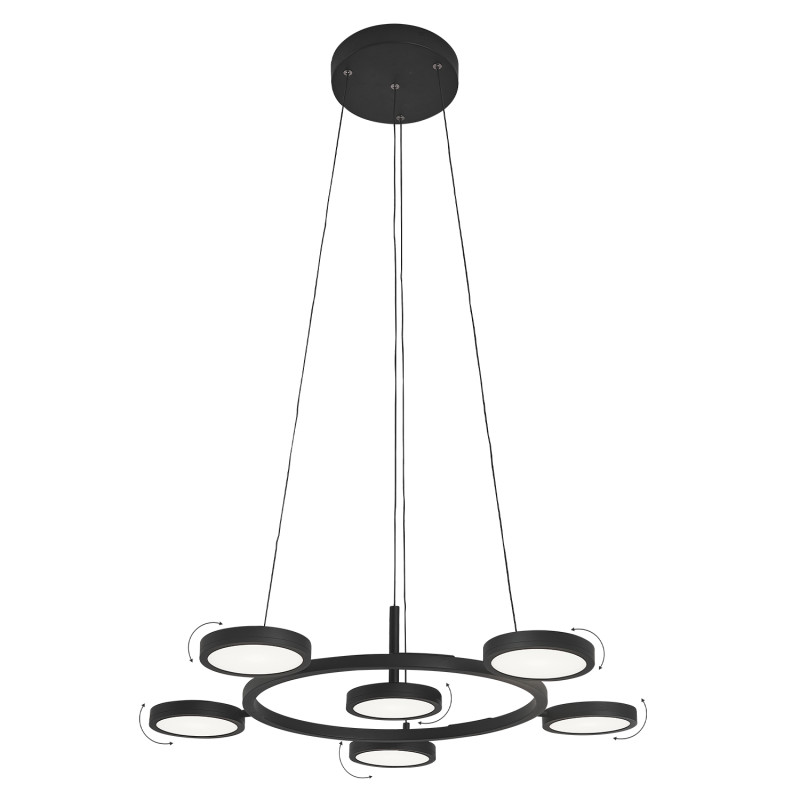 Светильник 70 см, 48W, 4000K, Crystal Lux CLT 027C6 D700 BL, черный