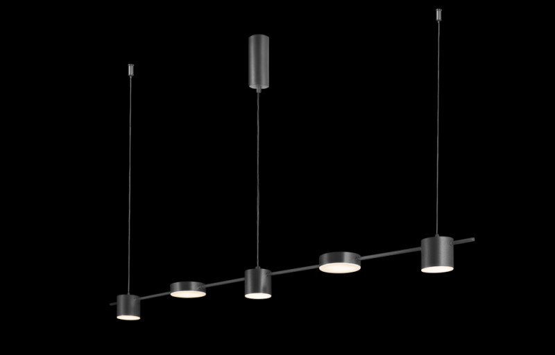 Светильник подвесной 3+2*6+8W, 3000K, 120*7 см, Crystal Lux TRISTAN SP5 L1200 BLACK Черный