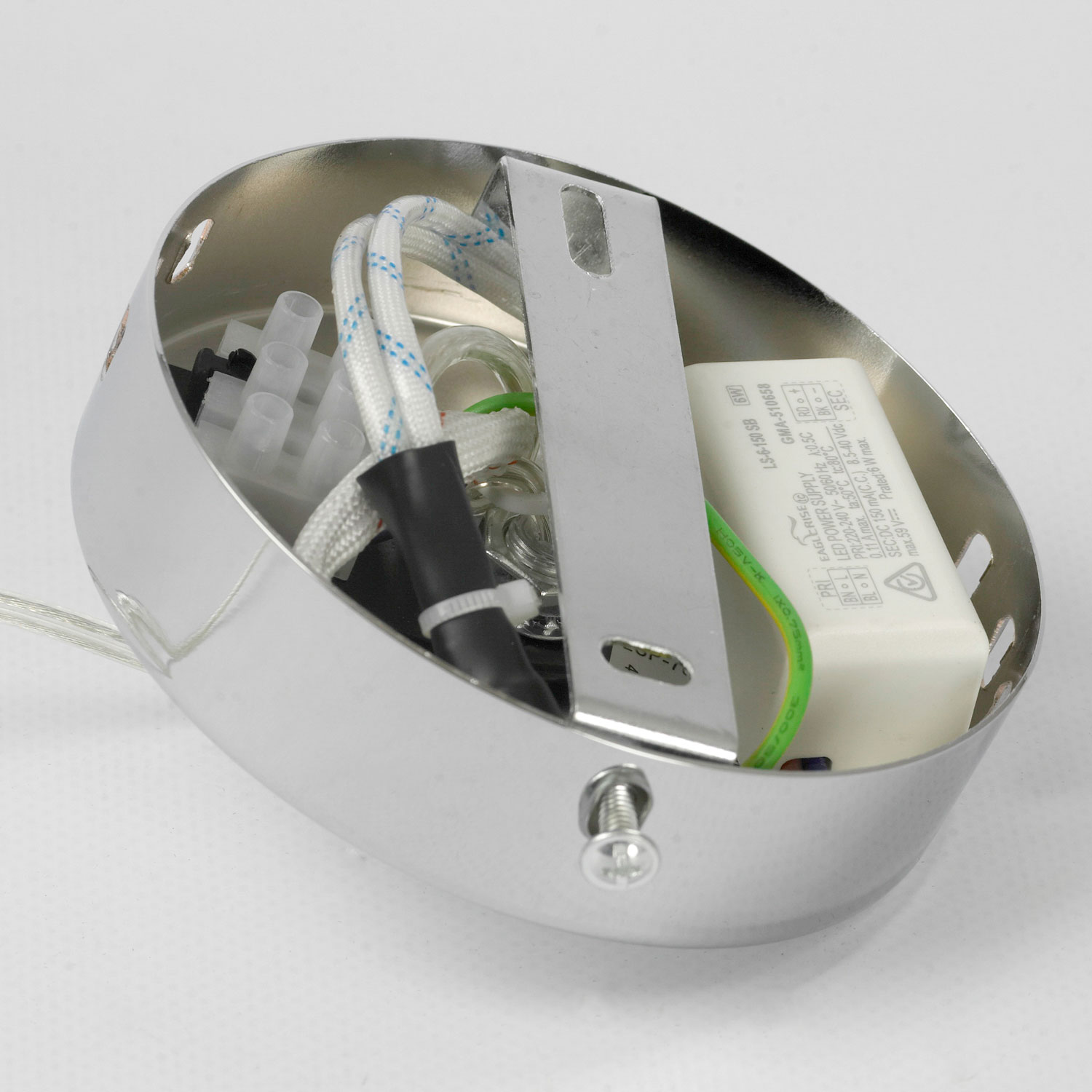 Подвесной светильник Lussole LSP-7097, 10*45 см, хром