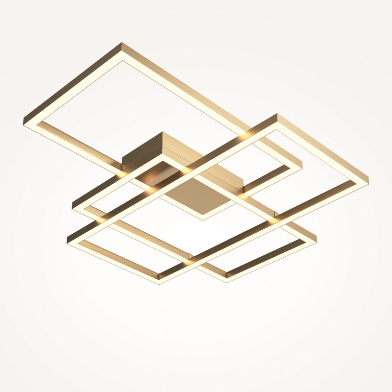 Светильник 67*78*8 см, 3* LED, 78W, 2600К-3500К, Maytoni Rida MOD015CL-L80GK золото матовое