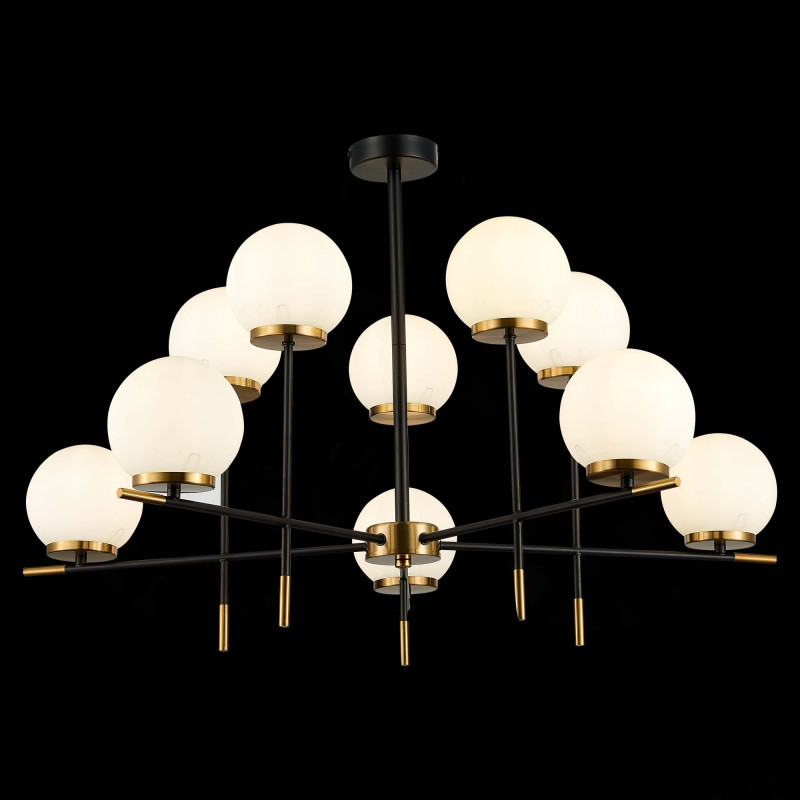 Люстра потолочная 92 см, ST LUCE LIMANO SL1203.402.10 Черный, Латунь