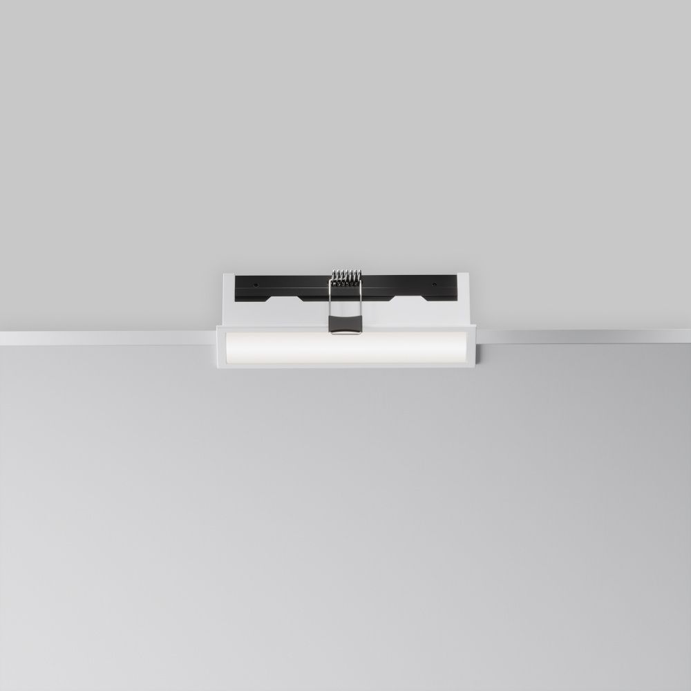 Встраиваемый светильник  DL066-12W3-6K-W 13,15*3,1*-3,95 см, *LED*12W, 6000K, Maytoni technical Basis DL066-12W3-6K-W, Белый