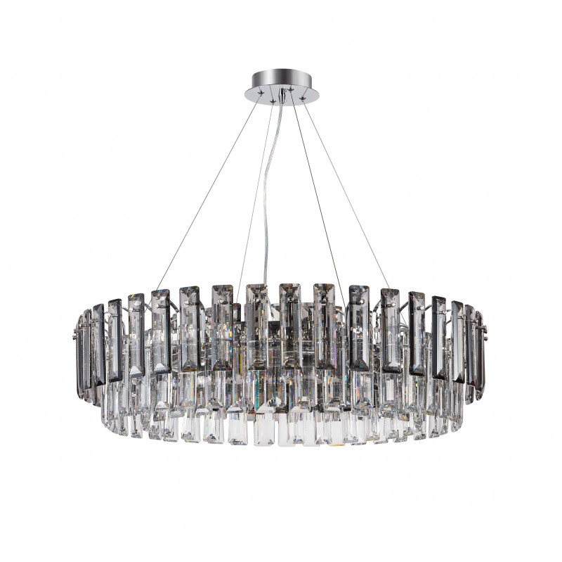 Люстра подвесная 80*80*60/120 см, 12*E14 40W Хром, Дымчатый, Прозрачный Stilfort Ton 2159/09/12P