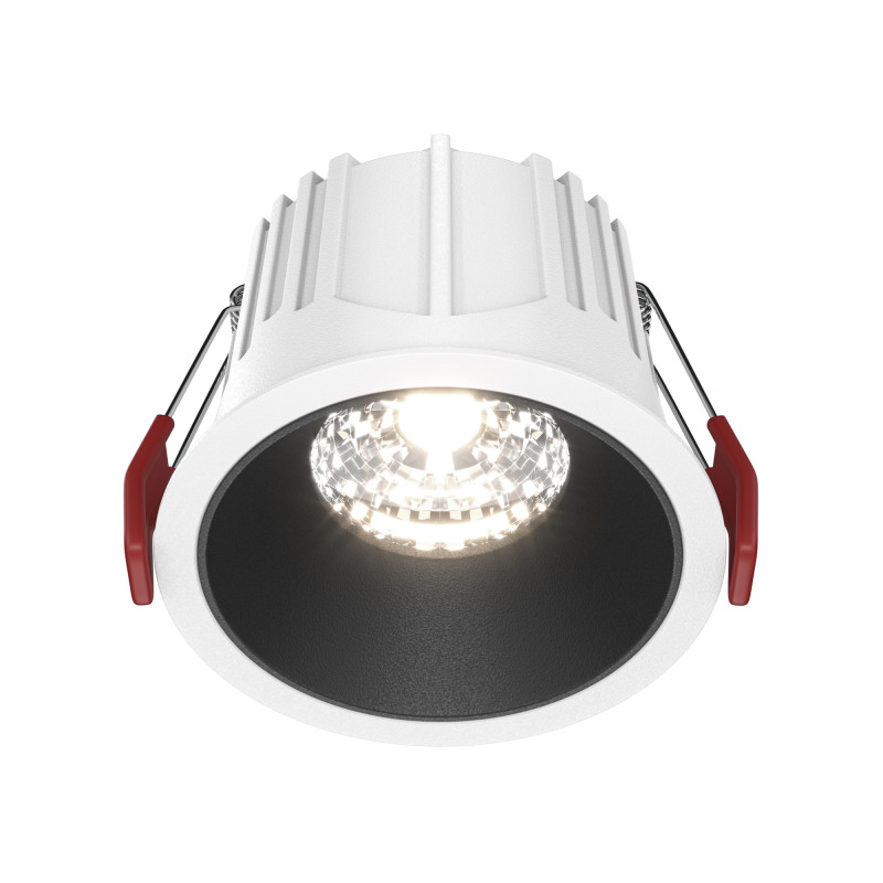 Светильник 9 см, 15W, 4000K, Maytoni Downlight Alfa LED DL043-01-15W4K-RD-WB, белый-черный