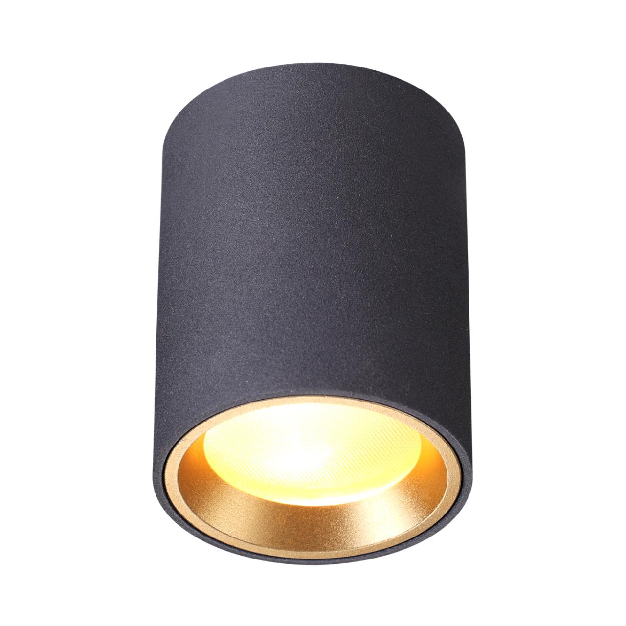 Светильник 6*6 см, GU10 50W, Odeon Light Aquana 4205/1C, черный-золото