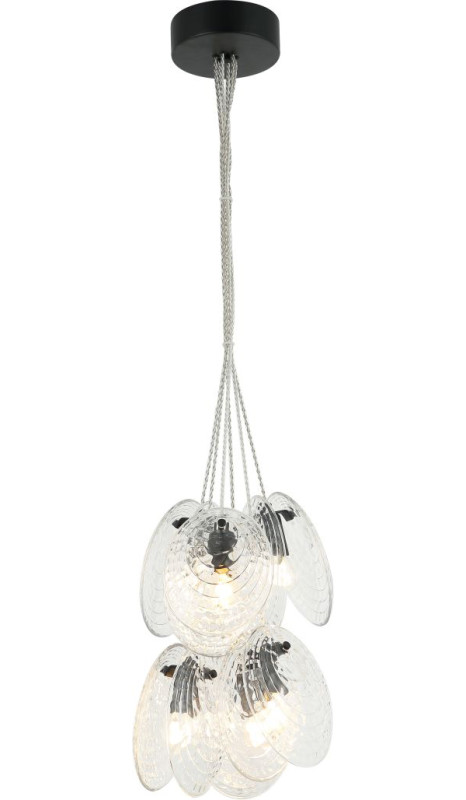 Подвесной светильник 28*150 см, 6*E14, 240W, Stilfort AURA 2183/02/06P черный
