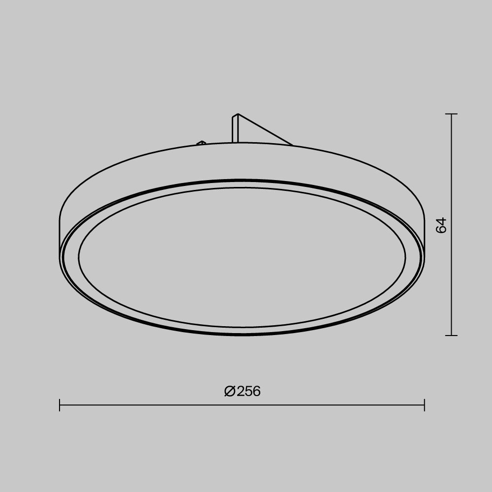 Уличный трековый светильник *25,6*-6,4 см, *LED*25W, 3000K, Maytoni Outdoor Zon IP O-TR01-1-F-25WW3K, Белый