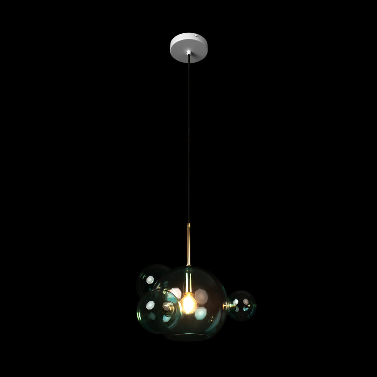 Подвесной светильник 39*31 см, 1*E14*40W LOFT IT Bolle 2027-P4 Blue mini золото