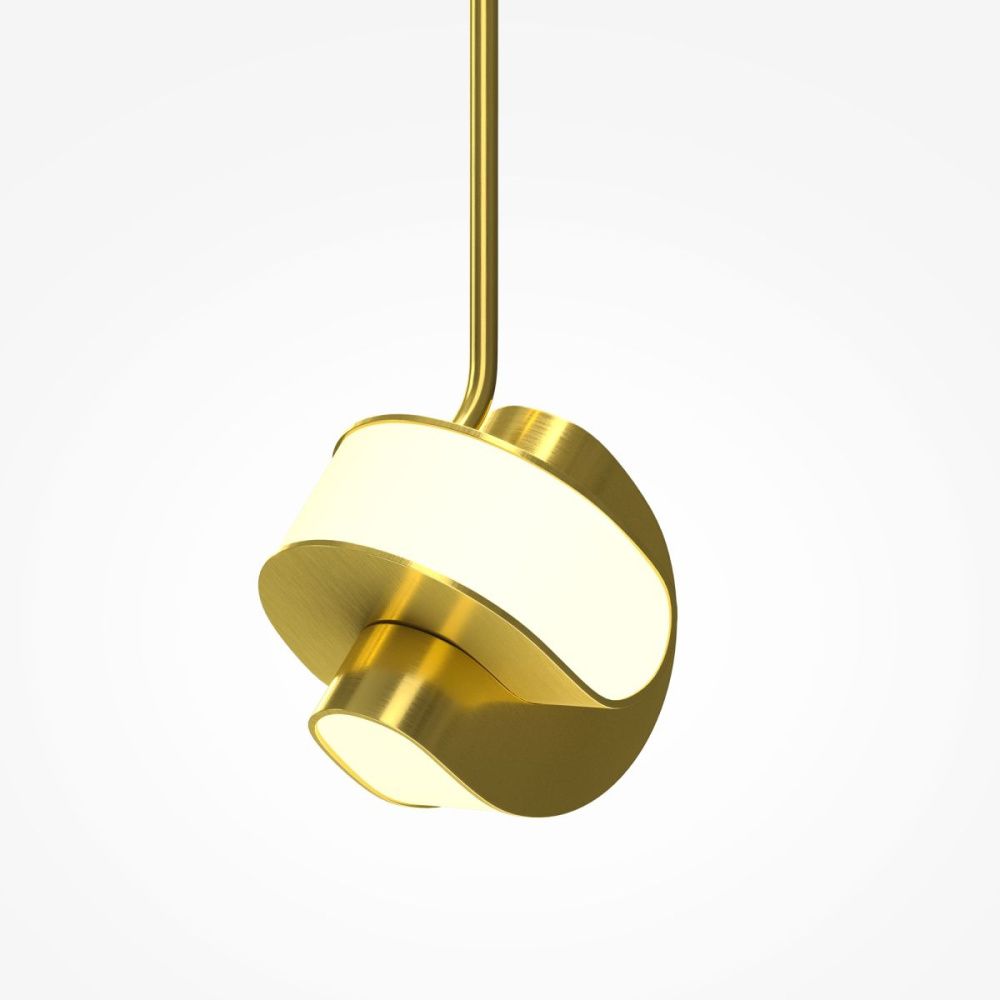 Подвесной светильник 12 см, 7W, 2700-4000K, Maytoni Levix MOD459PL-L7BSK, латунь