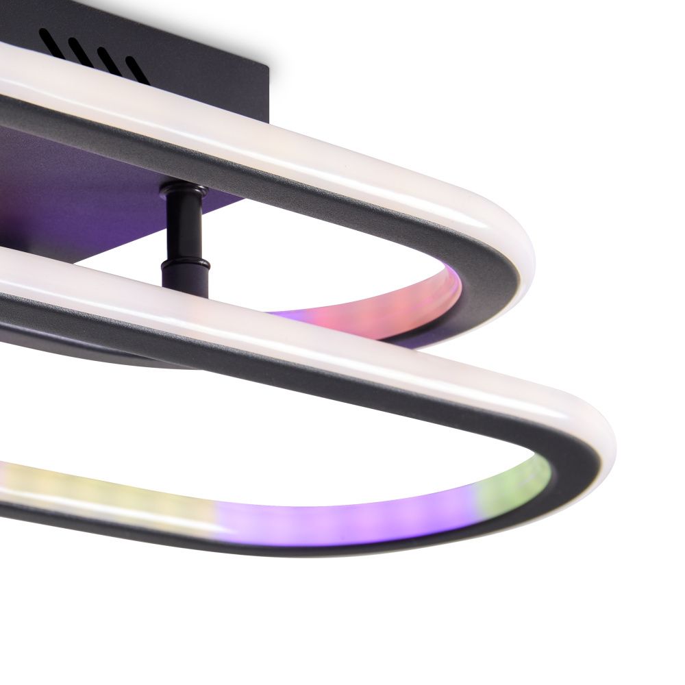 Светильник 50*21*-10 см, *LED*72W, RGBи3000-7000K, Freya Ола/Ola FR6213CL-L72B, Черный