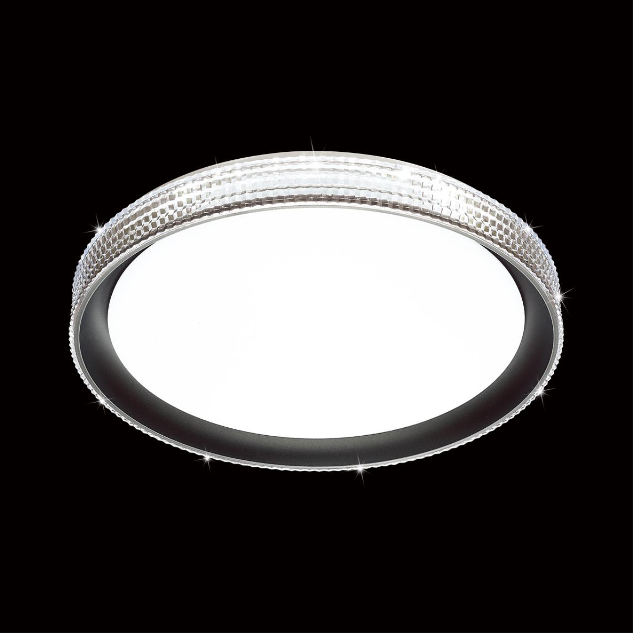 Cветильник 49*7,5 см, LED 72W, 3000-6000 К, IP43, белый/черный, пластик Sonex Shiny, 3049/EL