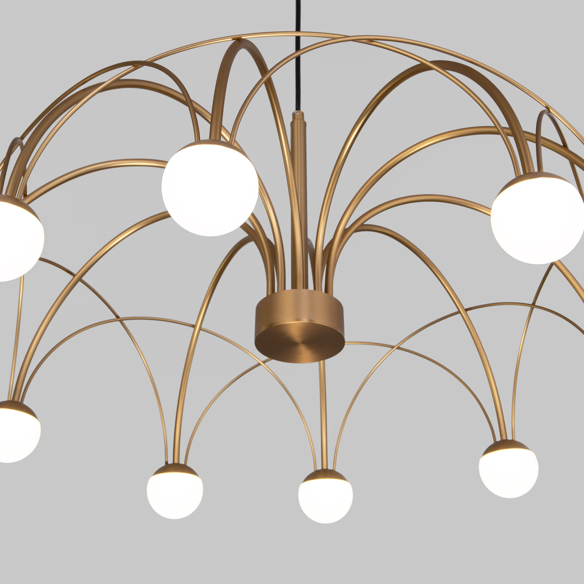 Подвесной светильник 65*65*50-110 см, LED*34W, 4000K, Eurosvet Ragno 90030/10, золото, a069298