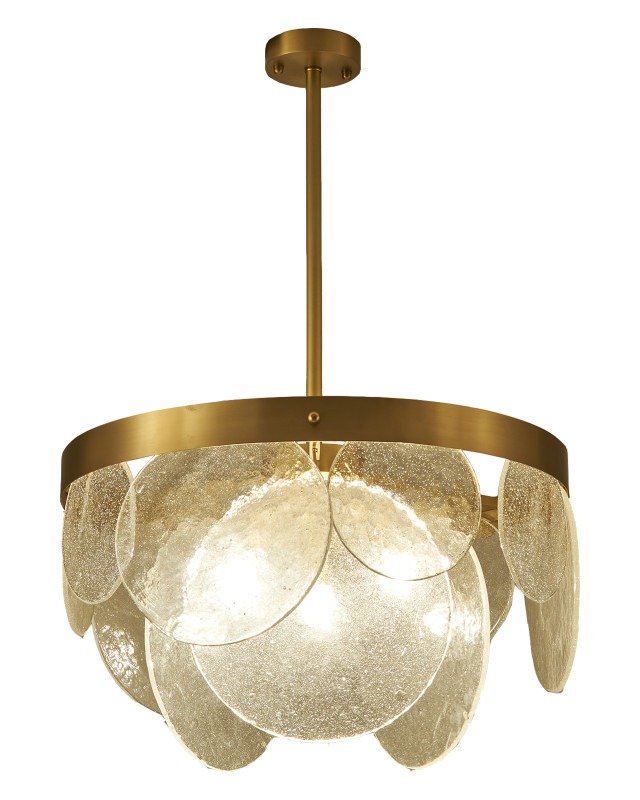 Люстра на штанге 60*85 см, 3*E27, 180W, Moderli ALBA  V11076-3P латунный