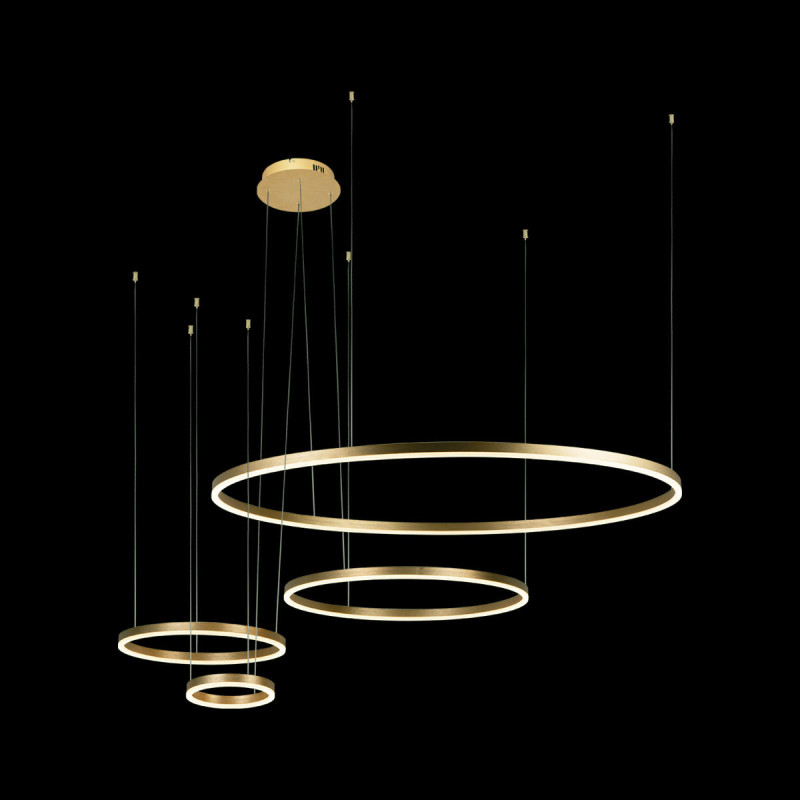 Светильник *80+60+50+40 см, 4*LED*158W, 3000К Loft It 10017/4M Ring, Золото