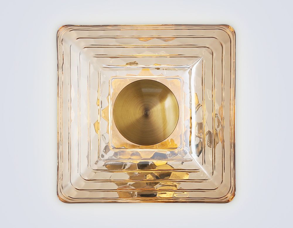 Бра 15*15*8,5- см, **28W, 3000K, Ambrella Light High Light LH31035, латунь