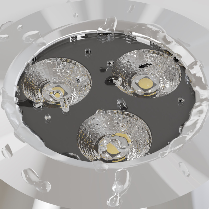 Встраиваемый светильник 7,5*9,5 см, LED*3W, 3000 К, Flash O044DL-L3S3K Maytoni Outdoor, Серебро