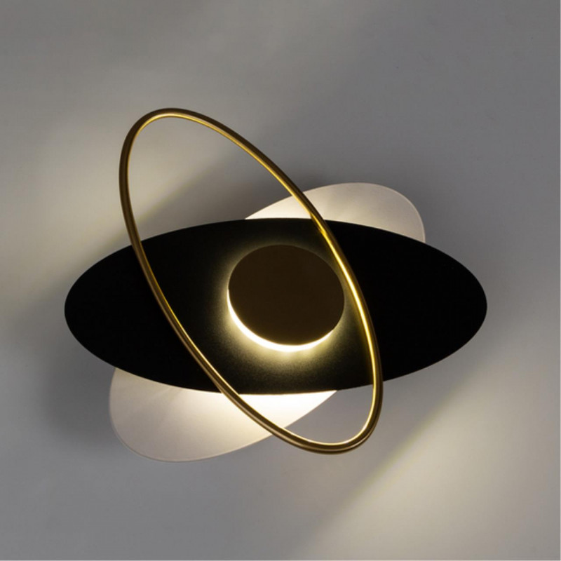 Бра 26 см, 7W, 4000K, Arte Lamp Mars A2605AP-7BK, черный-золото