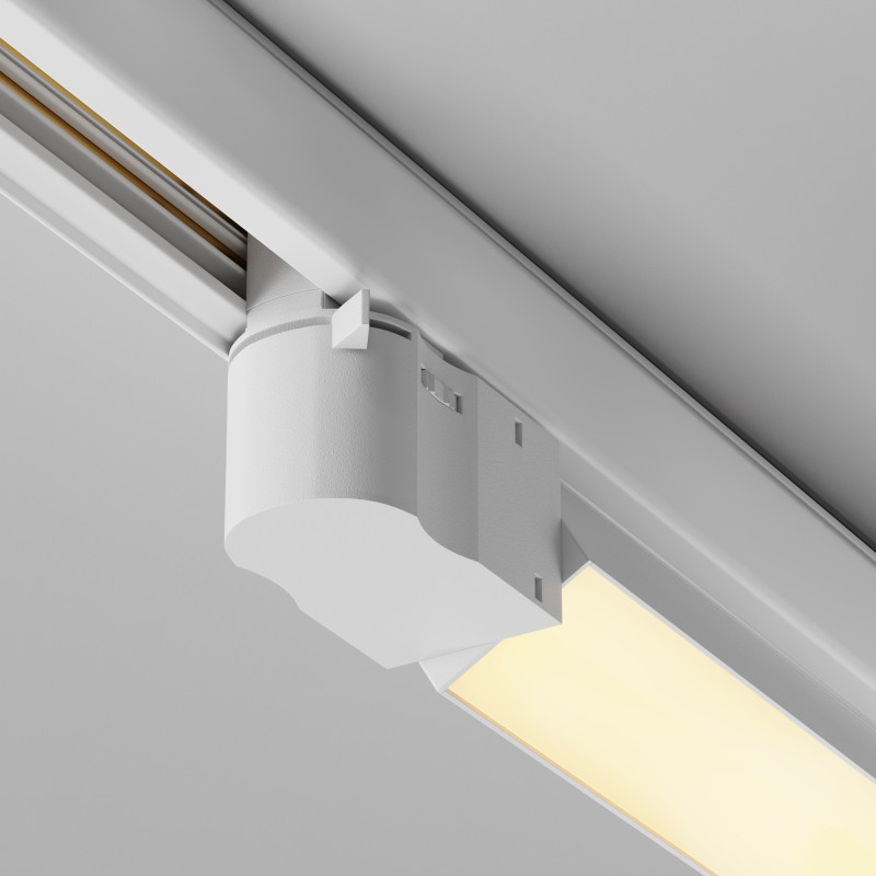Трековый трехфазный светильник 38 см, 10W, 2700K, Maytoni Basis TR196-3-10W2.7K-W, белый