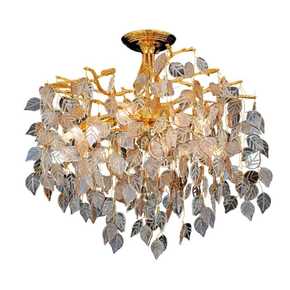 Люстра 46*46*34 см, 6*E14 Gerhort G31341/6GD+AMB+CL, Золото