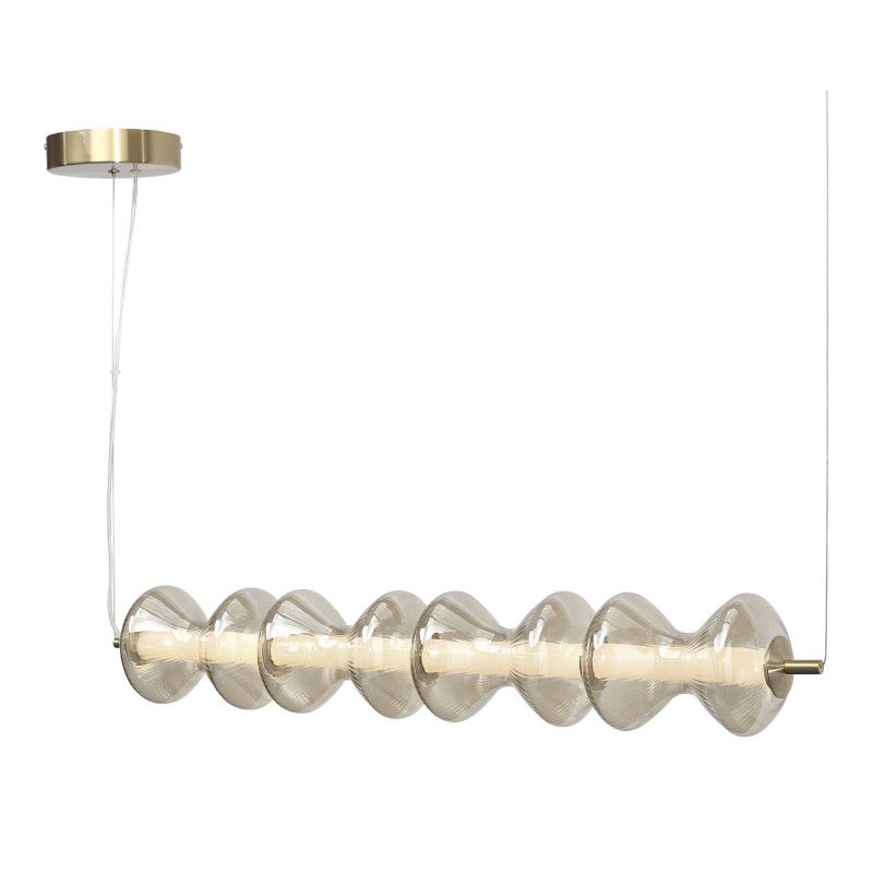 Подвесной светильник 90*14*-200 см, 1*LED, 22W, 3000K, ST-Luce Spine SL6136.223.01, золотой