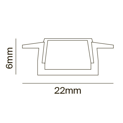 Алюминиевый профиль  Встраиваемый 2000*22*6 мм Maytoni Technical Led Strip ALM004S-2M Белый, цена за штуку