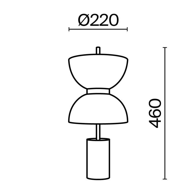 Настольный светильник  22 см, LED 11W, 3000К, Белый Maytoni Kyoto MOD178TL-L11W3K